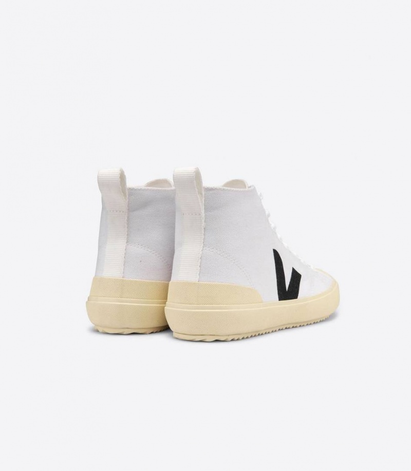 Zapatillas Veja Nova Ht Lona Hombre Blancas Negras | 67418-RDHF