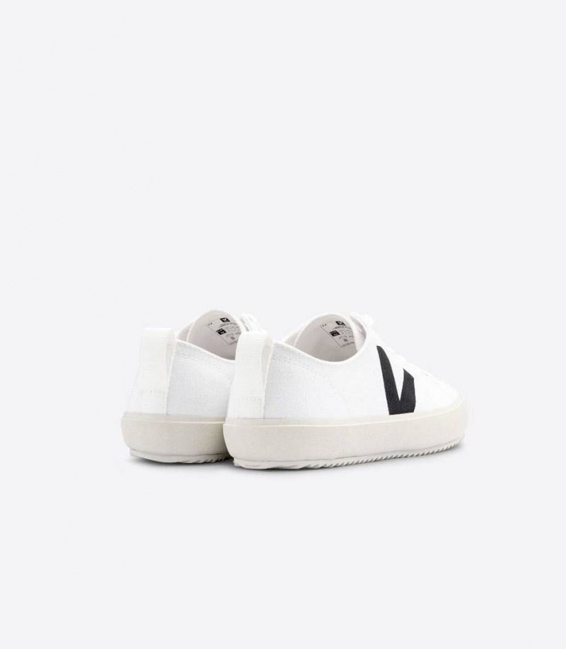 Zapatillas Veja Nova Lona Hombre Blancas Negras | 42061-TIDE