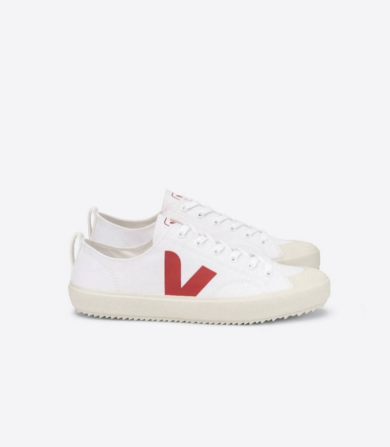 Zapatillas Veja Nova Lona Mujer Blancas | 31527-JBLV