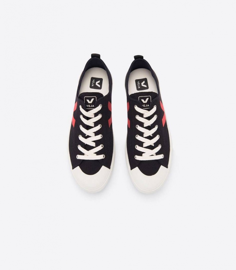 Zapatillas Veja Nova Lona Mujer Negras | 15720-IDXE