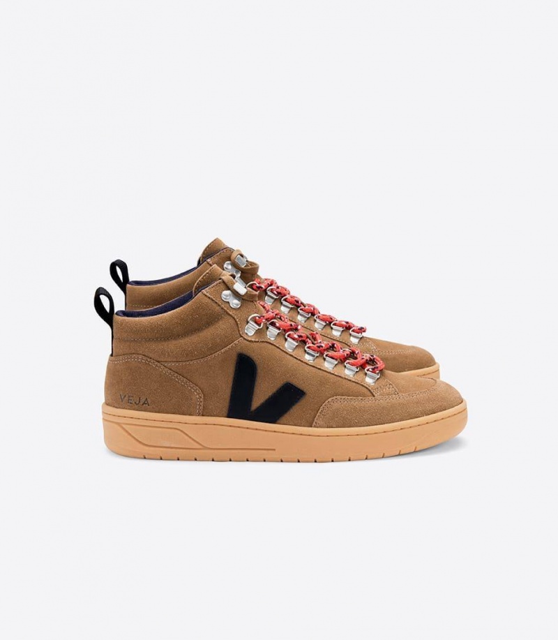 Zapatillas Veja Roraima Gamuza Hombre Marrones Negras | 48173-CTNU
