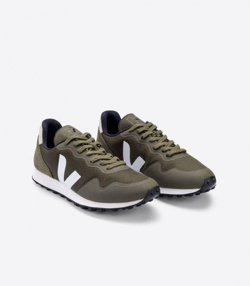 Zapatillas Veja Sdu B-mesh Hombre Verde Oliva Blancas | 46852-VRCE