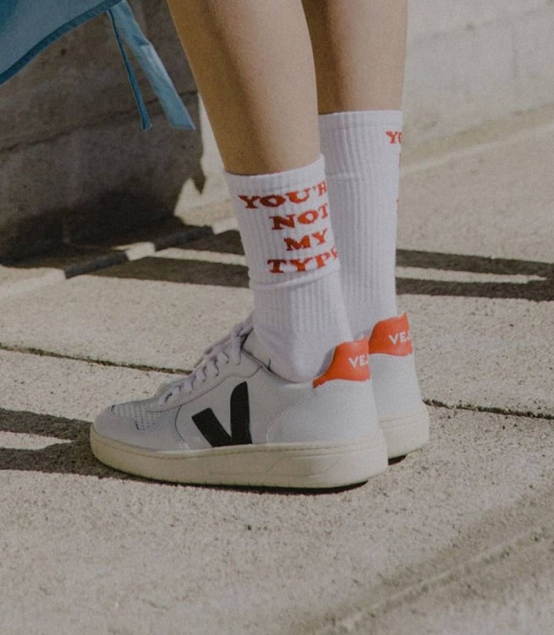 Zapatillas Veja V-10 Cuero Hombre Blancas | 30968-KXIU