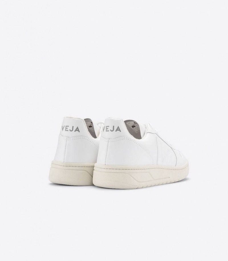 Zapatillas Veja V-10 Cuero Hombre Blancas | 57943-JOKG
