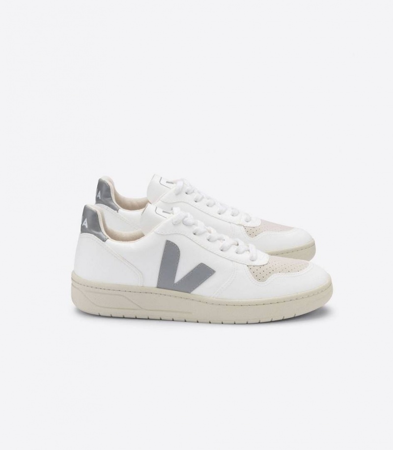 Zapatillas Veja V-10 Cwl Mujer Blancas Gris | 15947-WCJG