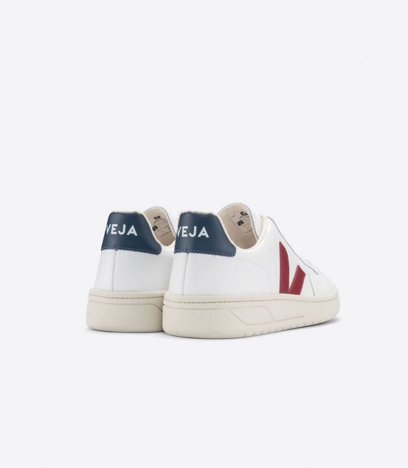 Zapatillas Veja V-12 Cuero Hombre Blancas | 20491-JWUA