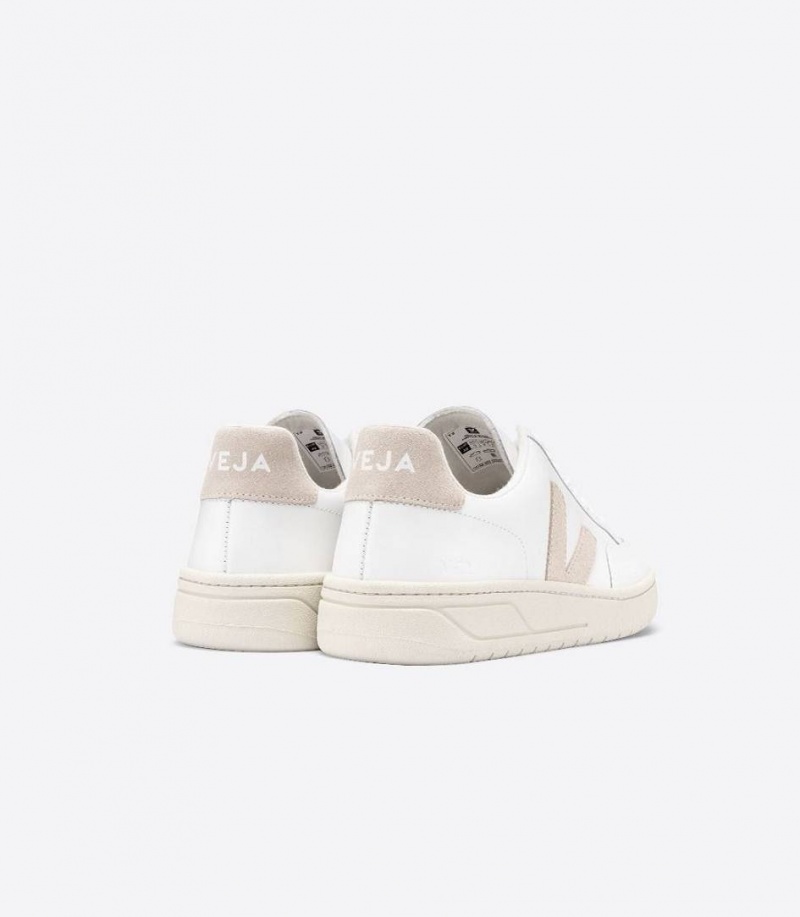 Zapatillas Veja V-12 Cuero Hombre Blancas | 49782-BLDO