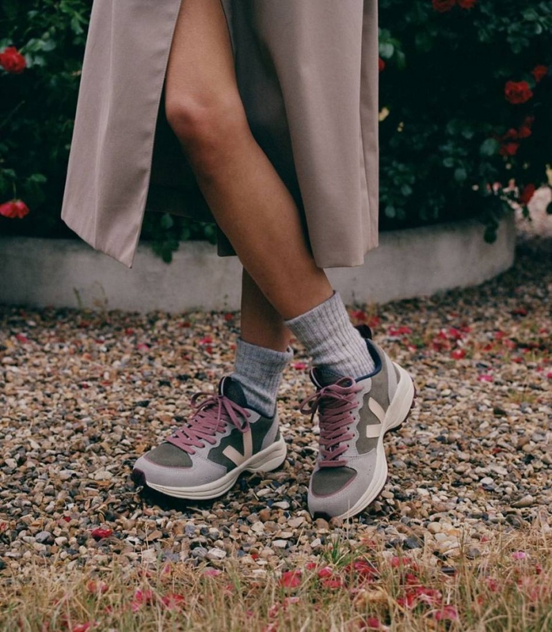 Zapatillas Veja Venturi Gamuza Mujer Gris | 95124-LHKS
