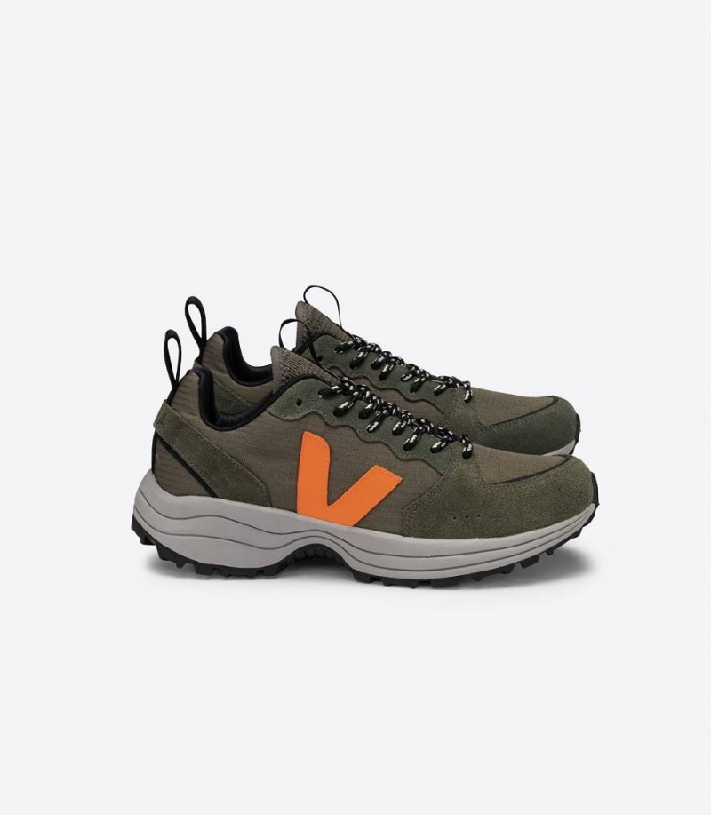 Zapatillas Veja Venturi Ripstop Hombre Kaki Neon-Orange | 09237-HFKO