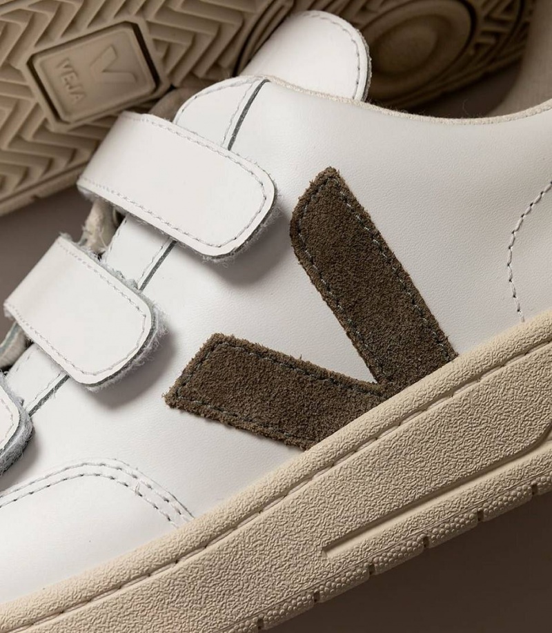 Zapatillas Veja V-lock Cuero Hombre Blancas | 62485-SUVA