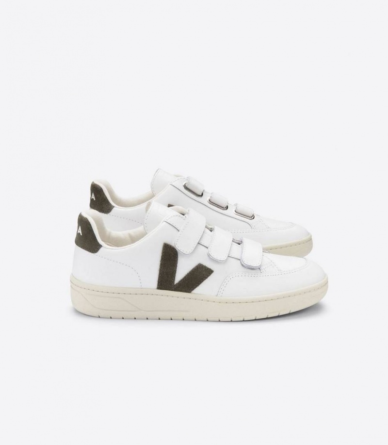 Zapatillas Veja V-lock Cuero Hombre Blancas | 62485-SUVA