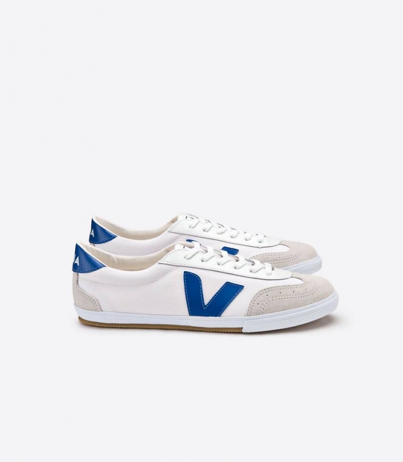 Zapatillas Veja Volley Lona Mujer Blancas Indigo | 72634-LYNG